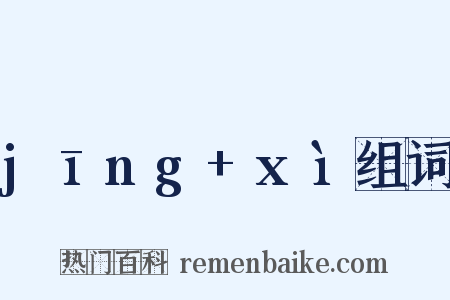 jīng+xì组词是什么意思的图片